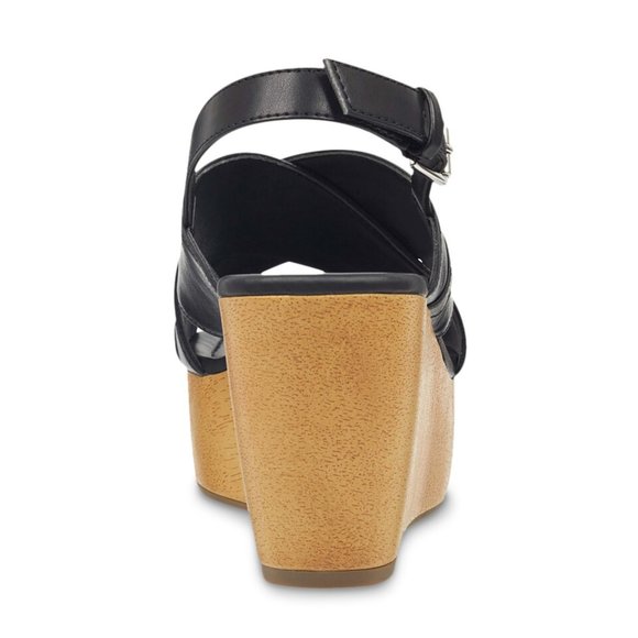 NEW GBG Los Angeles Dee Wedge Sandal Black - Picture 2 of 10